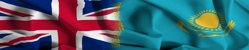 UK and Kazakhstan Flags